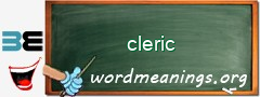 WordMeaning blackboard for cleric